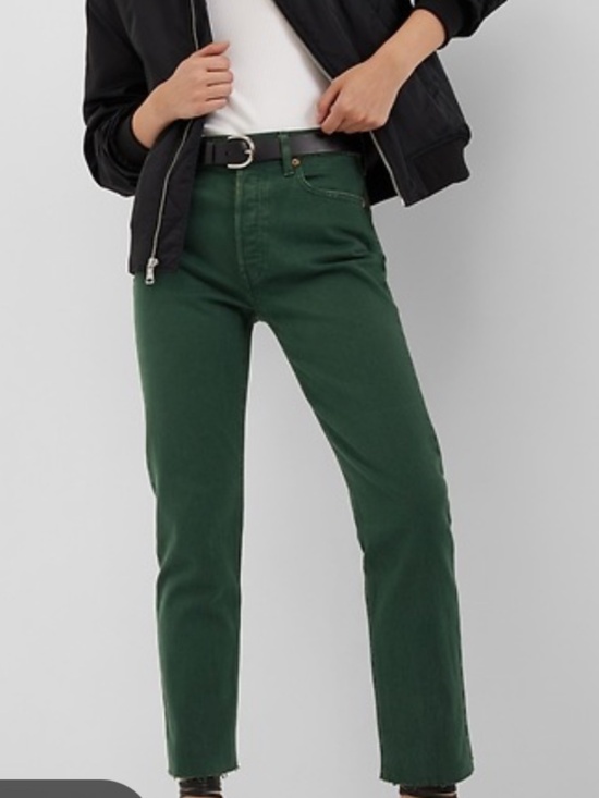 GAP Denim - NWOT GAP Women’s High Rise Cheeky Straight Jeans in Hunter Green Size 28/6 Short